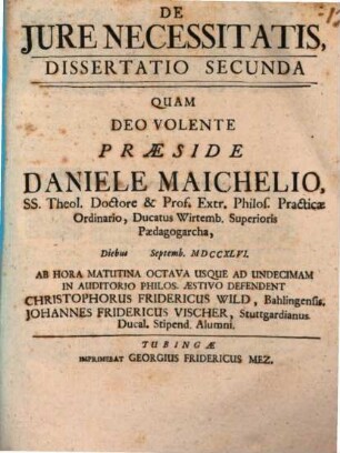 De Iure necessitatis, 2