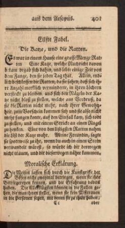 Eilfte Fabel - Zwanzigste Fabel