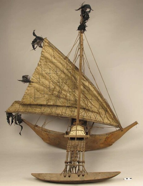 Model of an outrigger boat