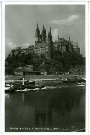 Meißen. Albrechtsburg und Dom, Elbe