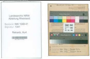 Entnazifizierung Kurt Reinartz , geb. 02.06.1921 (Autoschlosser)