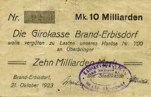 Gutschein - 10 Milliarden Mark