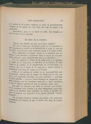 El deber de la madurez