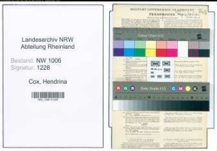 Entnazifizierung Hendrina Cox , geb. 21.07.1908 ()