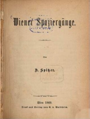 "Wiener Spaziergänge". [1]