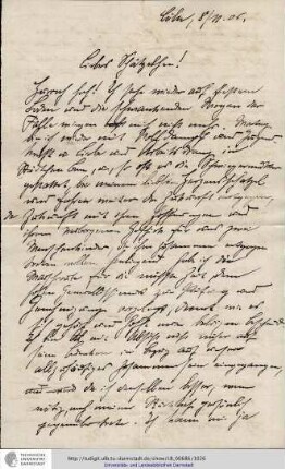 Brief vom 08.11.1906