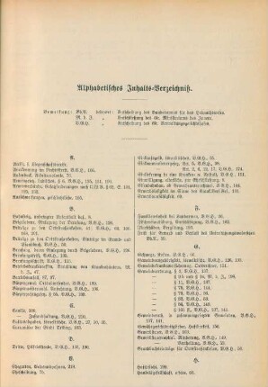 Alphabetisches Inhalts-Verzeichniß