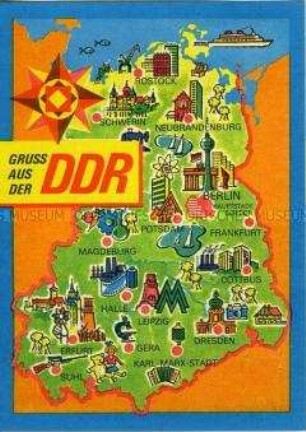 Postkarte zum Manöver "Waffenbrüderschaft" in der DDR