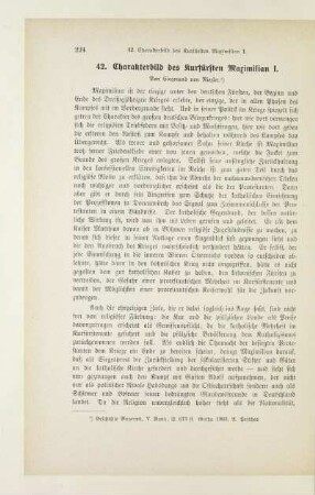 42. Charakterbild des Kurfürsten Maximilians I.