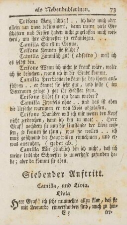 Siebender Auftritt