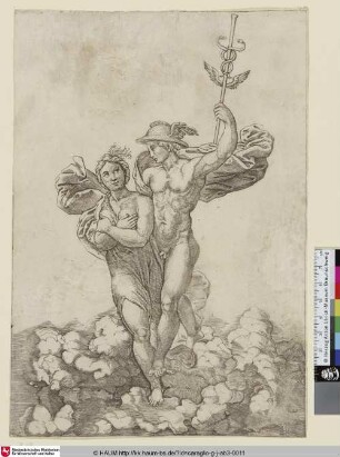 [Mercure enlevant Psyché dans l'Olympe; Merkur erhebt Psyche in den Olymp]]