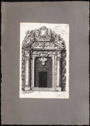 Reiseskizzen aus Pompeji, Neapel und Rom: Neapel: Gesù Nuovo (Ansicht Portal)