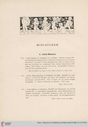 Miniaturen (Nr. 1114 - 1165)