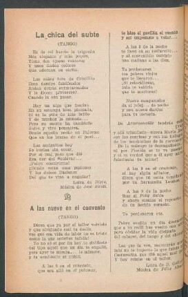 A las nueve en el convento : (Tango)