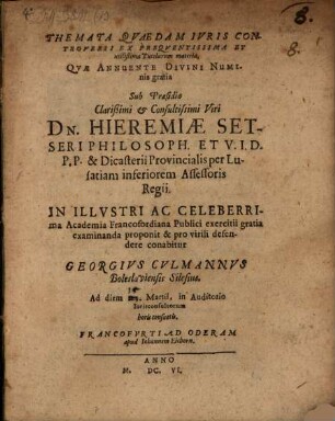 Themata quaedam iuris controversi ex frequentissima tutelarum materia