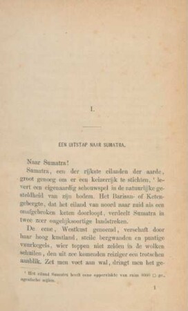 I. Een uitstap naar Sumatra
