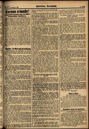 Zweite Ausgabe vom Freitag, den 10. September 1937.