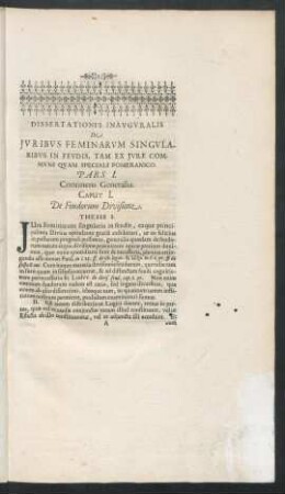 Caput I. De Feudorum Divisione.