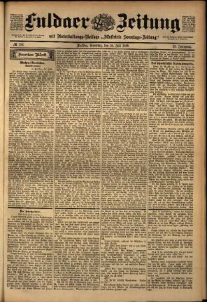 Zweite Ausgabe vom Samstag, den 16. Juli 1898.