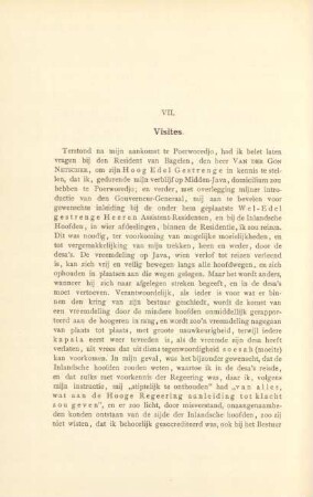 VII [VIIa]. Visites