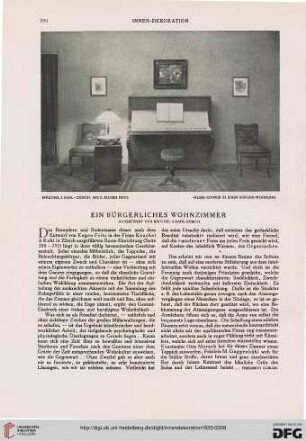 36: Ein bürgerliches Wohnzimmer : ausgeführt von Knuchel & Kahl, Zürich