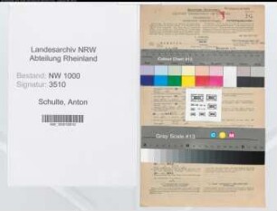 Entnazifizierung Anton Schulte, geb. 09.09.1904 (Regierungsinspektor)