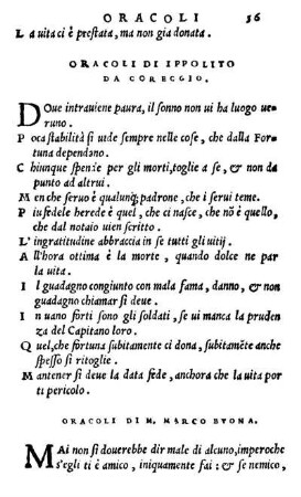 Oracoli Di Ippolito Da Coreggio.