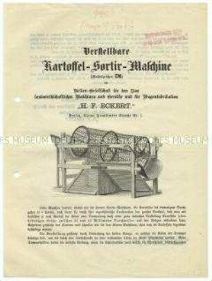 Verstellbare Kartoffel-Sortier-Maschine