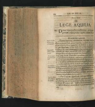 Tit. III. De Lege Aquilia.