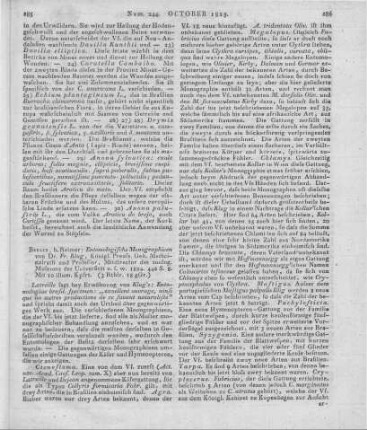 Klug, J. C. F.: Entomologische Monographien. Berlin: Reimer 1824