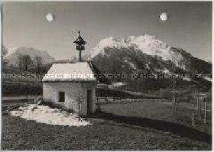 Winterlandschaft, Alpen, Watzmann und Hochkalter