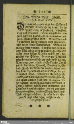 Joh. Arnds wahr. Christ. Lib. I. Cap. XXXVIII