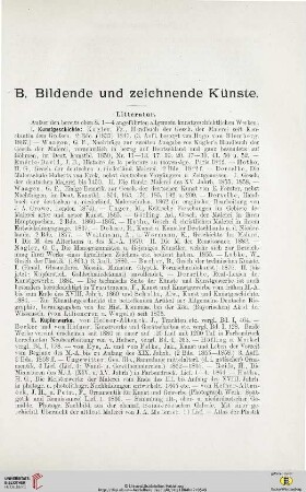 B. Bildende und zeichnende Künste.