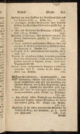 891-902, Waarenberechnungen - Wallerius