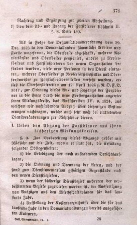 Nachtrag und Ergänzung zur zweiten Abtheilung.