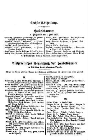 Sechste Abtheilung