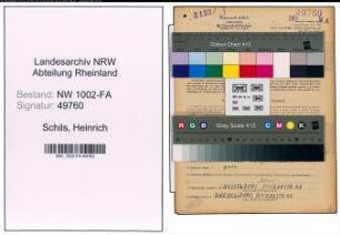 Entnazifizierung Heinrich Schils, geb. 16.08.1903 (Kaufmann)