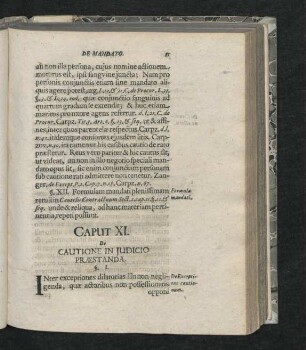 Caput XI. De Cautione In Iudicio Praestanda.
