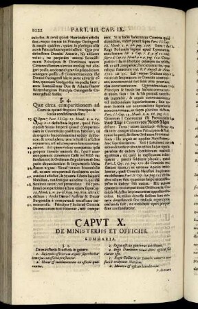Caput X. De Ministeriis Et Officiis.
