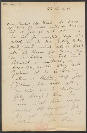 Brief an B. Schott's Söhne : 16.11.1896