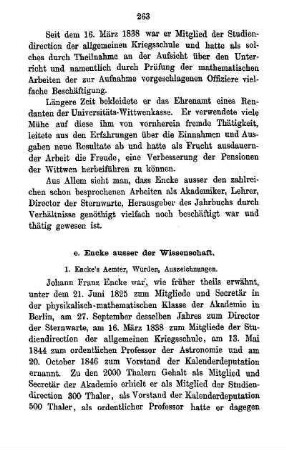 1. Encke's Aemter, Würden, Auszeichnungen