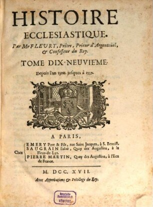 Histoire Ecclesiastique, 19. Depuis l'an 1300. jusques à l'an 1339