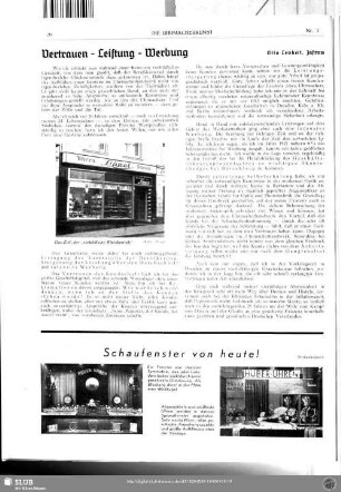 Vertrauen - Leistung - Werbung