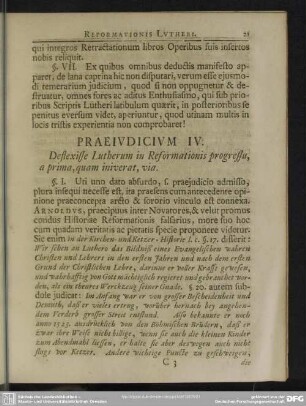 Praeiudicium IV. Deflexisse Lutherum in Reformationis progressu, a prima, quam iniverat, via