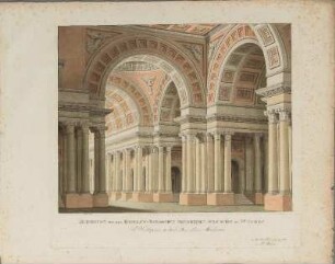 [Basilika-Halle mit Tonnengewölbe]. Dekoration von der Königlich-Baierischen Privilegirten Schaubühne zu Würtzburg