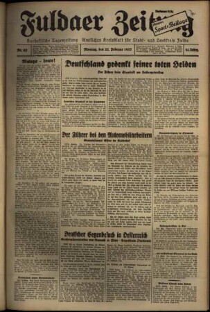 Ausgabe vom Montag, den 22. Februar 1937.