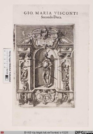Bildnis Gian Maria Visconti, 2. Herzog von Mailand (reg. 1402-1412)