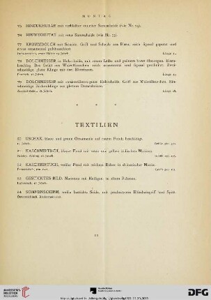 Textilien (Nr. 80-84)