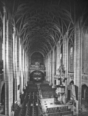 Halle (Saale), Marktkirche St. Marien, Mittelschiff, nach Osten; Caspar Krafft; Nickel Hoffmann