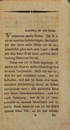 Briefe eines Reisenden an seinen Freund : Ueber den Aufenthalt beim Godesberger Gesundheitsbrunnen